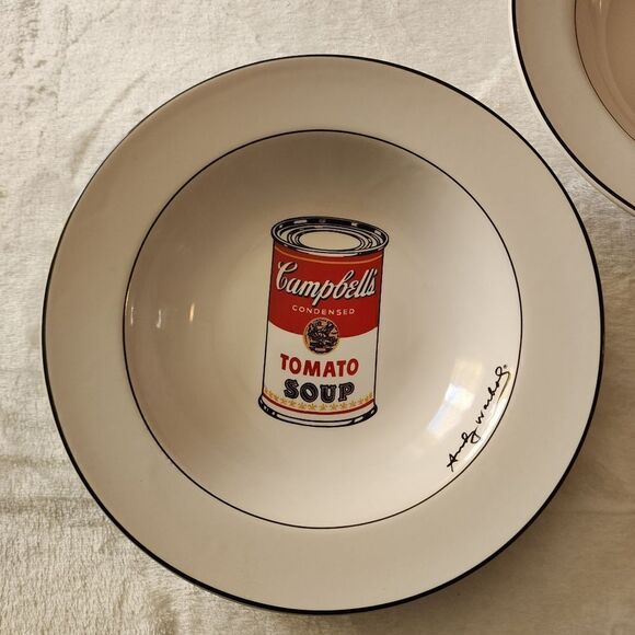 Block Andy Warhol Campbell's Tomato Soup Set of Two Soup/Salad Bowls - Picture 2 of 5